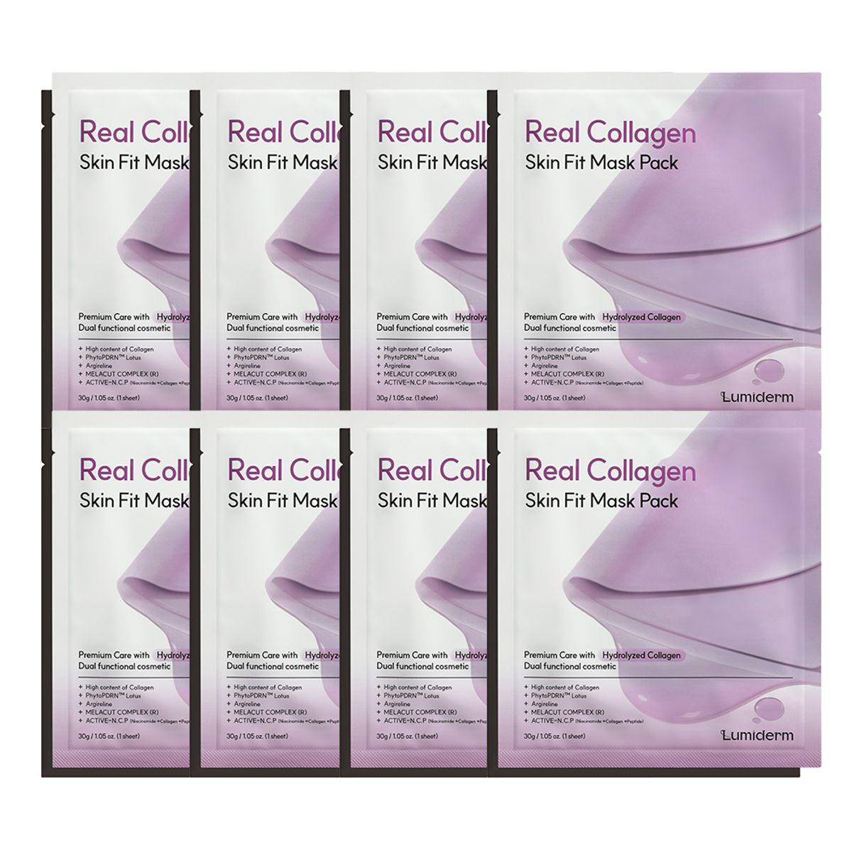 Real Collagen Skin Fit Mask Pack 2 Sets (8 Packs)