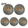 1/2/3/5/10Pcs Challenge Coin Carved Pattern Retro Silver Coin Unique Office Desk Accessory Commemorative Gift