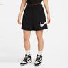 Nike Sport Casual Woven Big Logo Solid High Waist Loose Shorts Women Bottoms Black DM6740-010