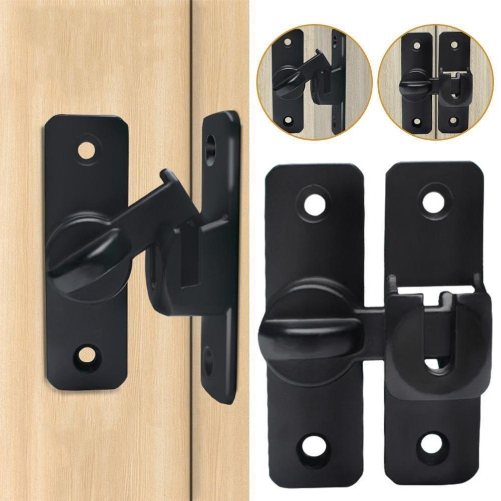 Aluminum Alloy Anti-theft Door Buckles Hardware Anti-theft Door Latch 90 Degree Mounted Sliding Door Door Lock Buckle Cabinet