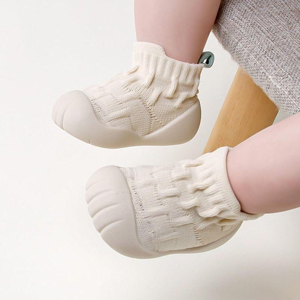 Soft Rubber Sole Infant Walking Shoe Elastic Baby Walking Shoes New Toddler Shoes  Indoor Use