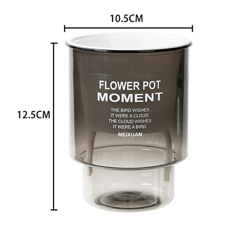 Creative Self-Absorbent Transparent Water Culture Pot Small Potted Plant Ware Office Decoration