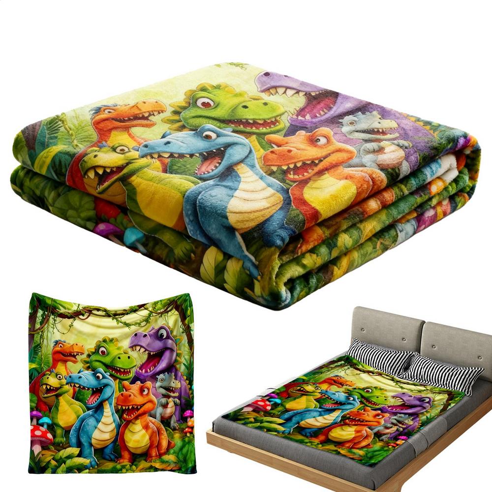 

Dinosaur Blankets Quick Drying Comfortable Quilt Sheets Soft Dinosaur Throw Blanket For Girl Room Summer Winter Home Indoor