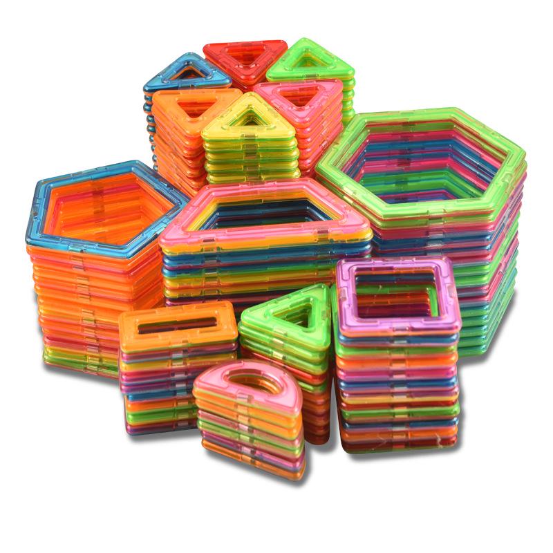 Medium Magnetic Tile Set: Large Particle Building Blocks for Children's Cognitive Education