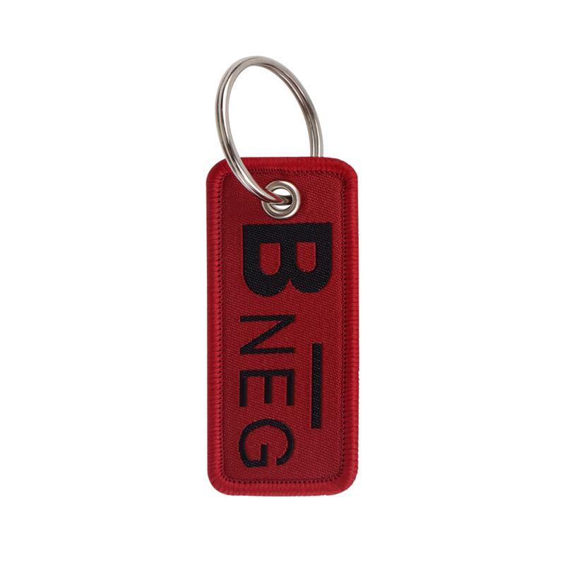 

1Pc Red Serises Embroidered Key Cool Letter Quotation Keytag Keychain For Car Motorcycle Keyring Holder Jewelry Accessories A4