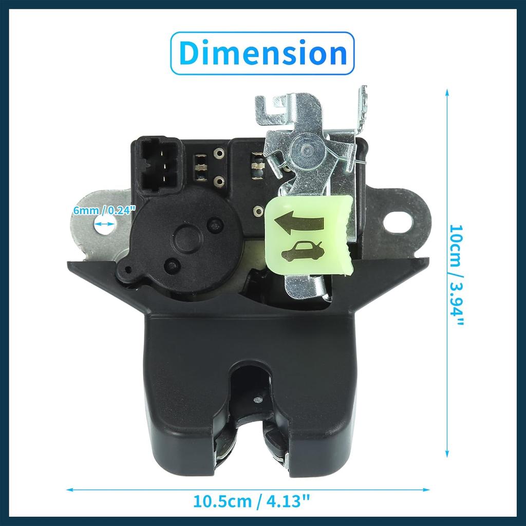 Rear Liftgate Door Lock Actuator for Hyundai Elantra 2017-2019 Plastic and Metal Replacement | Rear Side Tailgate Latch Motor 1 Pcs