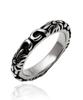 Blancier Two-Tone Obsidian Vine Bm257R1161 Vintage Ring
