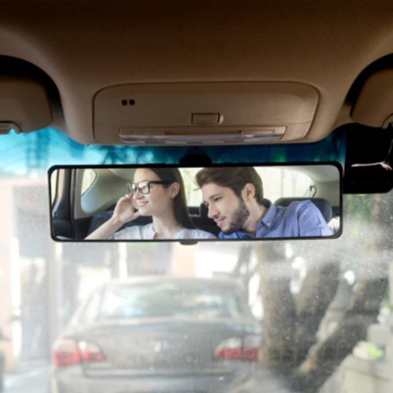 Rear View Mirror,300mm Anti Glare Rearview Mirror Convex Panoramic Rearview Mirror Clip On Car Mirror To Reduce Blind Spot
