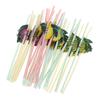50pcs Hawaiian 3D Fruit Cocktail Straws Umbrella Drinking Straws Party Decor