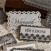 Momo Special Paper Hollow Lace Label Stickers Color Pattern Weave Dream Series Hand Account Materials for DIY Decoration