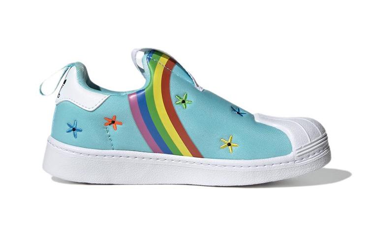 Adidas Originals SUPERSTAR 360 Abrasion Resistant Low top Kids' Skateboarding Shoes Blue Children Aged 3 7 Years Old GY9215