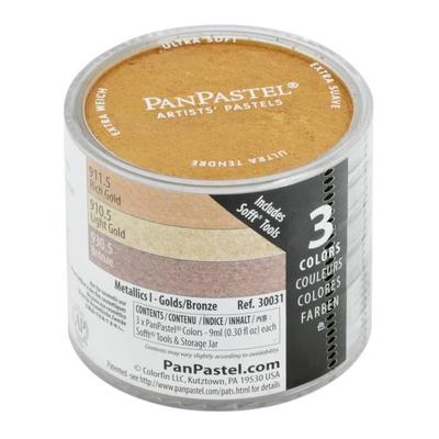 Soft Pastels - Panpastel - Set of 3 Metallic Colors - Multicolor - Mixed - Adult
