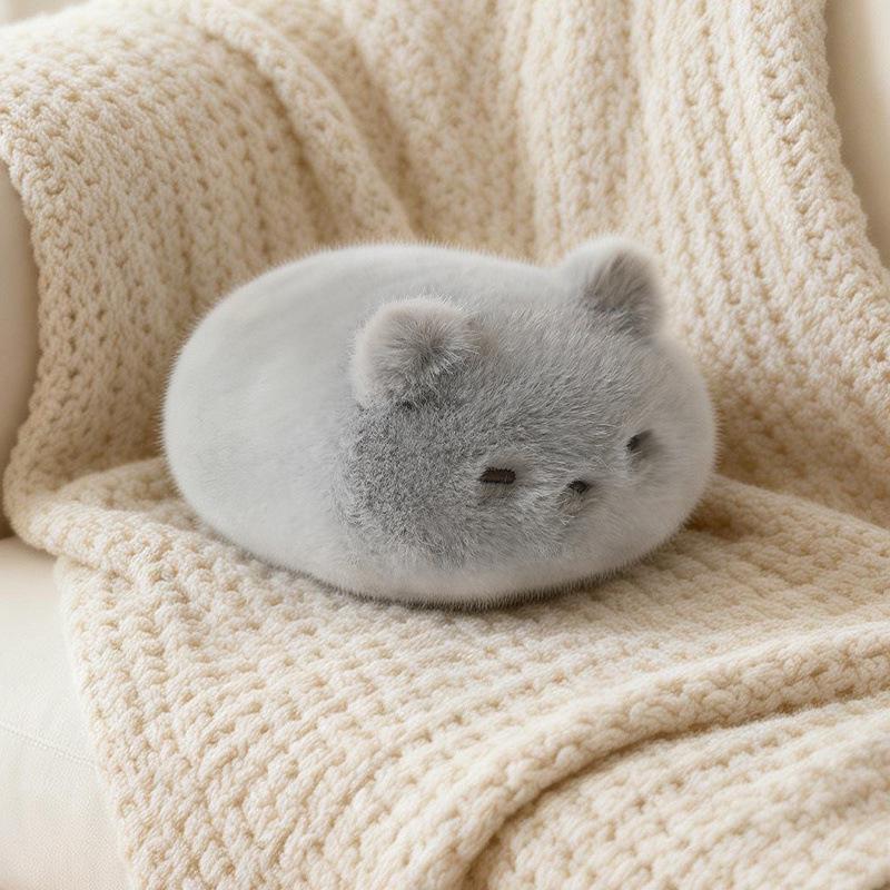 Cute Cat Squeeze Plush Toy - Small Desk Companion for Office, Cartoon Girl Gift