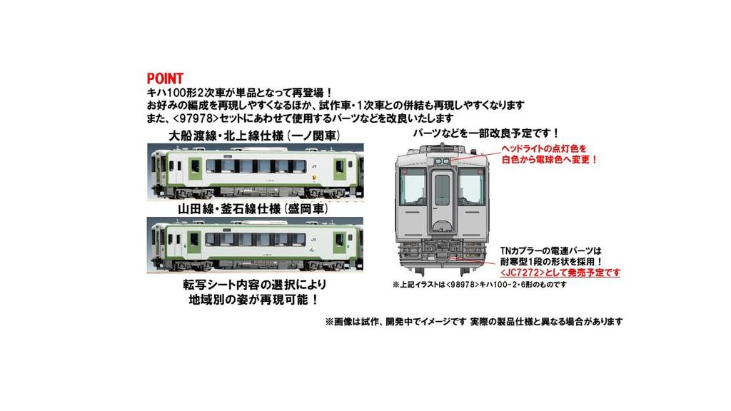 TOMYTEC TOMIX N Gauge JR Kiha 100 Series 2nd Generation M Model Railroad Diesel Railcar 7458