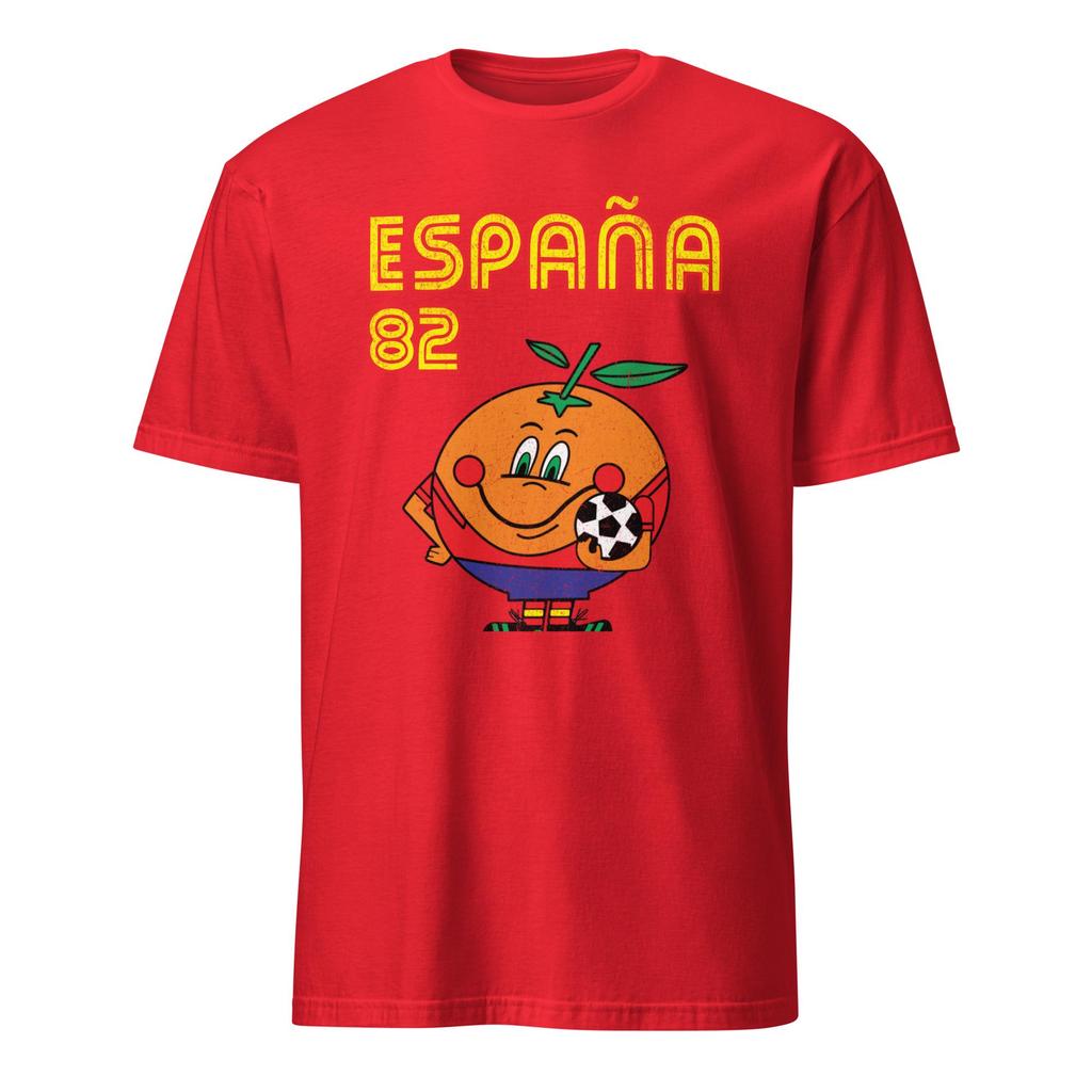 Retro Vintage Spain Mascot Soccer Shirt Naranjito Spain Graphic Tshirt Summer Cotton Unisexs Tshirt Kids Clothing Tee Unisex