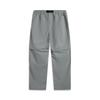 Li Ning CF Suo Versátil Prega Dupla Outdoor Resistente à Água Solto Perna Reta Cor Sólida Bolso Grande Calças Casuais Masculinas Calças Cinza Sombra AYKV213-2