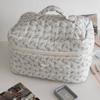 Floral Cotton Makeup Bag With Breathable Design For Daily Use