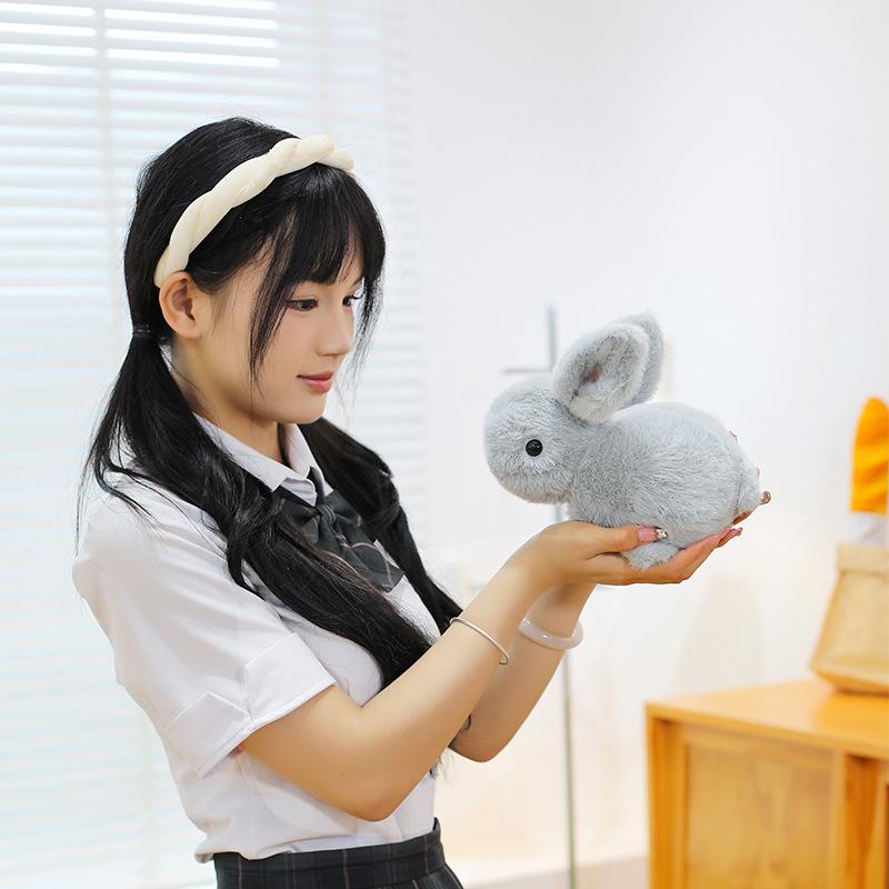 Little Rabbit Plush Toy Cute White Rabbit Doll Children Sleep with Throw Pillow Gift Exchange