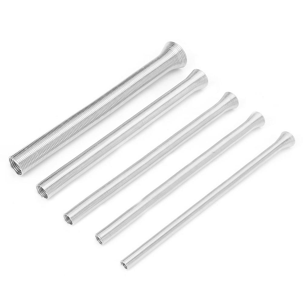 5PCS Thin Wall Compatible Pipe Bending Spring 1/4-5/8 Inch Wire Bending Spring Brass Tubing