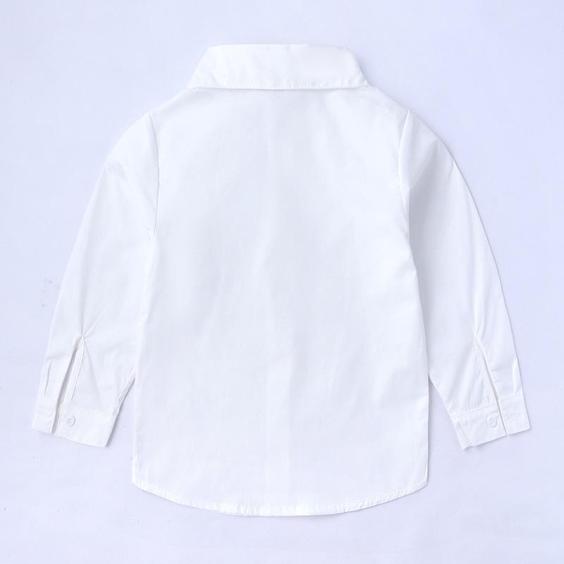 Baby Boy Gentleman Suit White Shirt with Bow Tie Striped VestTrousers 3Pcs Formal Kids Clothes Set