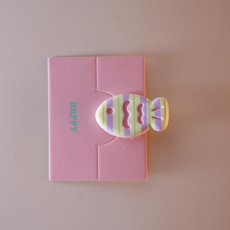 Kremowy kreskówkowy klips do włosów w kształcie ryby - Uroczy i bezpieczny dla kobiet i akcesoriów do włosów dziecka