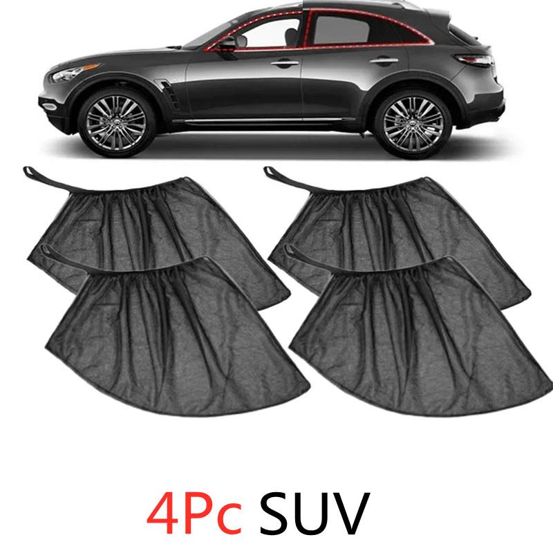 Car Sunshade Curtains Universal Side Window Shades SUV Curtains Protection Repellent Mosquito Mesh Net Sunshade Auto Accessories