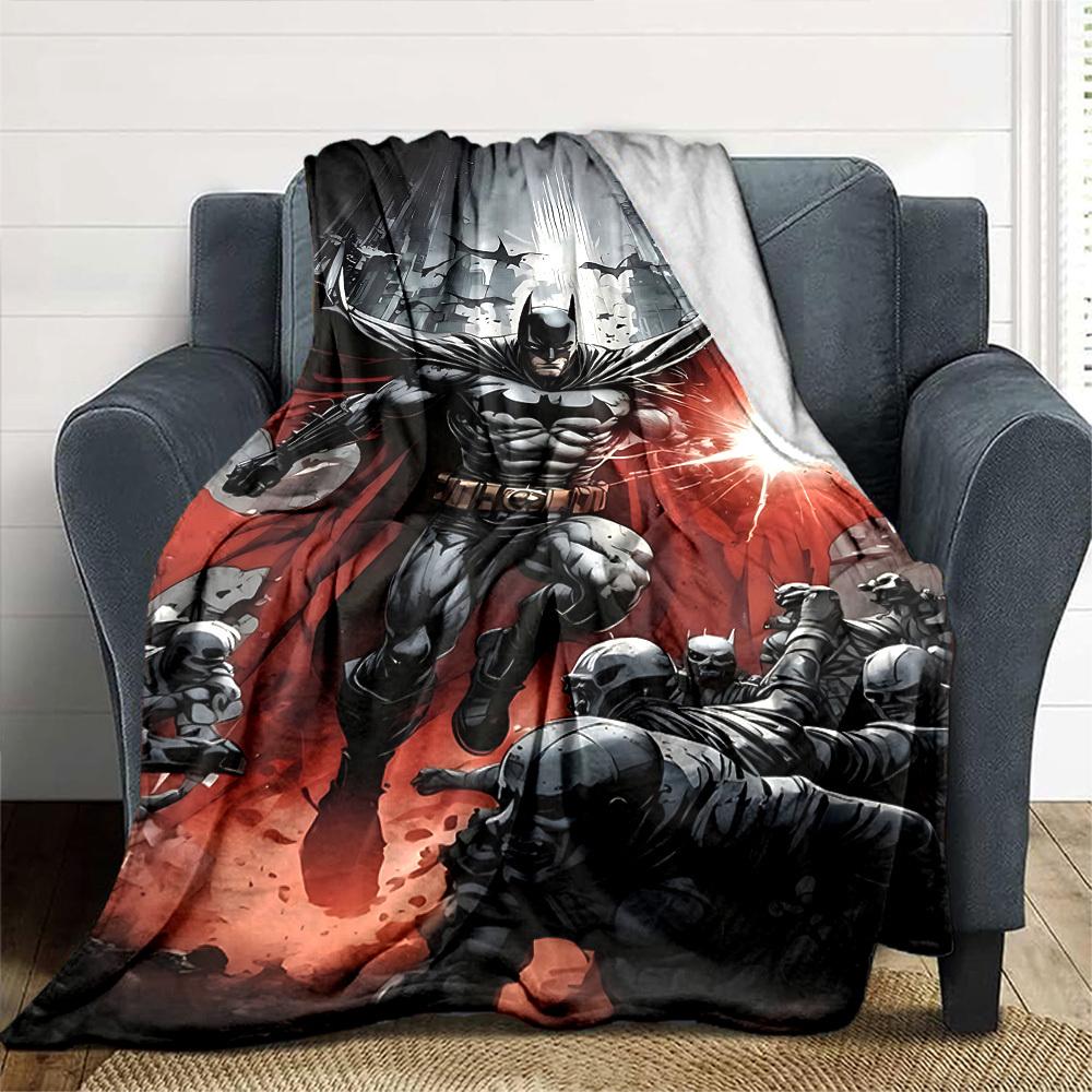 1pc Batman Cityscape Flannel Blanket Soft Warm Throw for Home, Office, Travel, All-Season Cozy Bedding GiftL1188