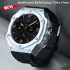 Luksusowy Zestaw Modyfikacyjny do Samsung Galaxy Watch 8 Ultra 2025 Obudowa z Włókna Węglowego Gumowy Pasek do Galaxy Watch 7 Ultra 47mm Akcesoria