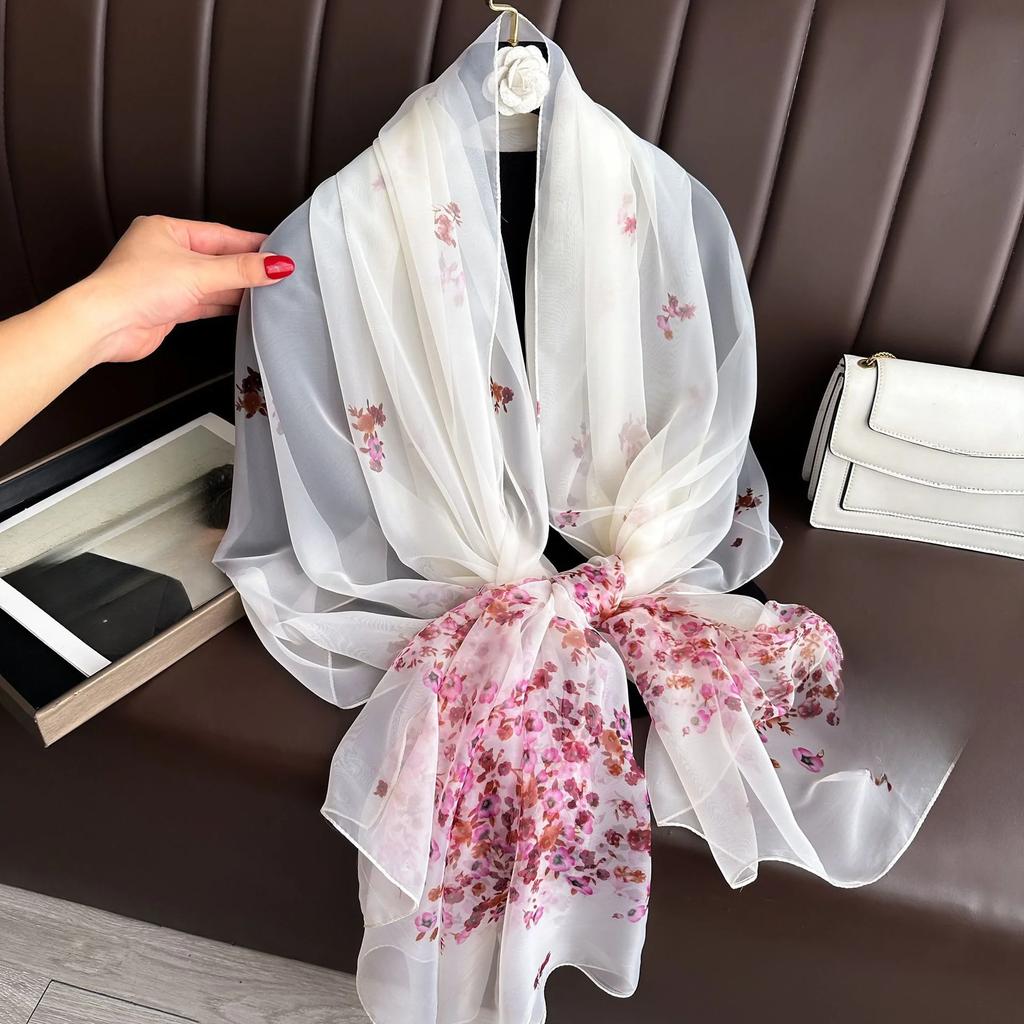 1 PCS 190cmX130 Pink Soft Yarn Thin Style Noble Fashion Silk Scarf Women's Extra Large Multi functional Shawl