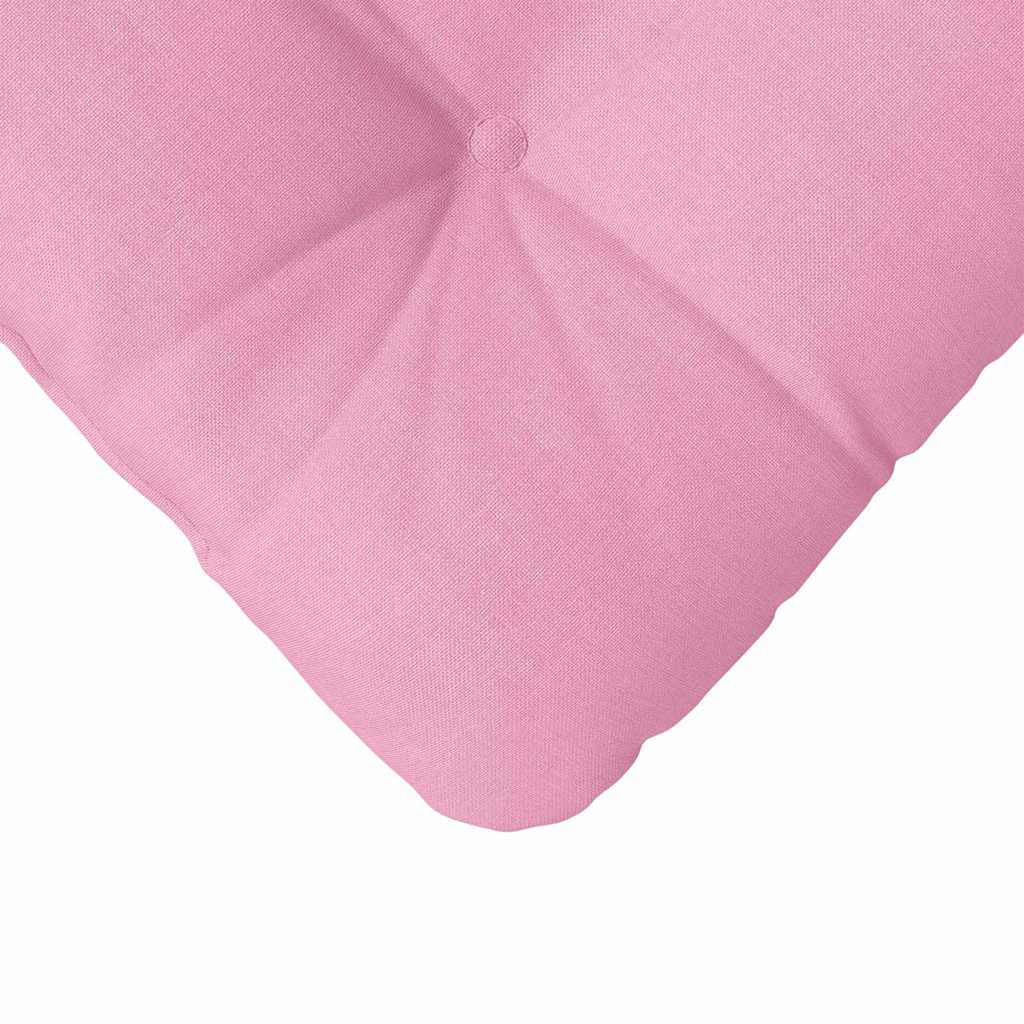 Seat Cushions 4 Pcs Pink 40 X 40 X 12 Cm Fabric