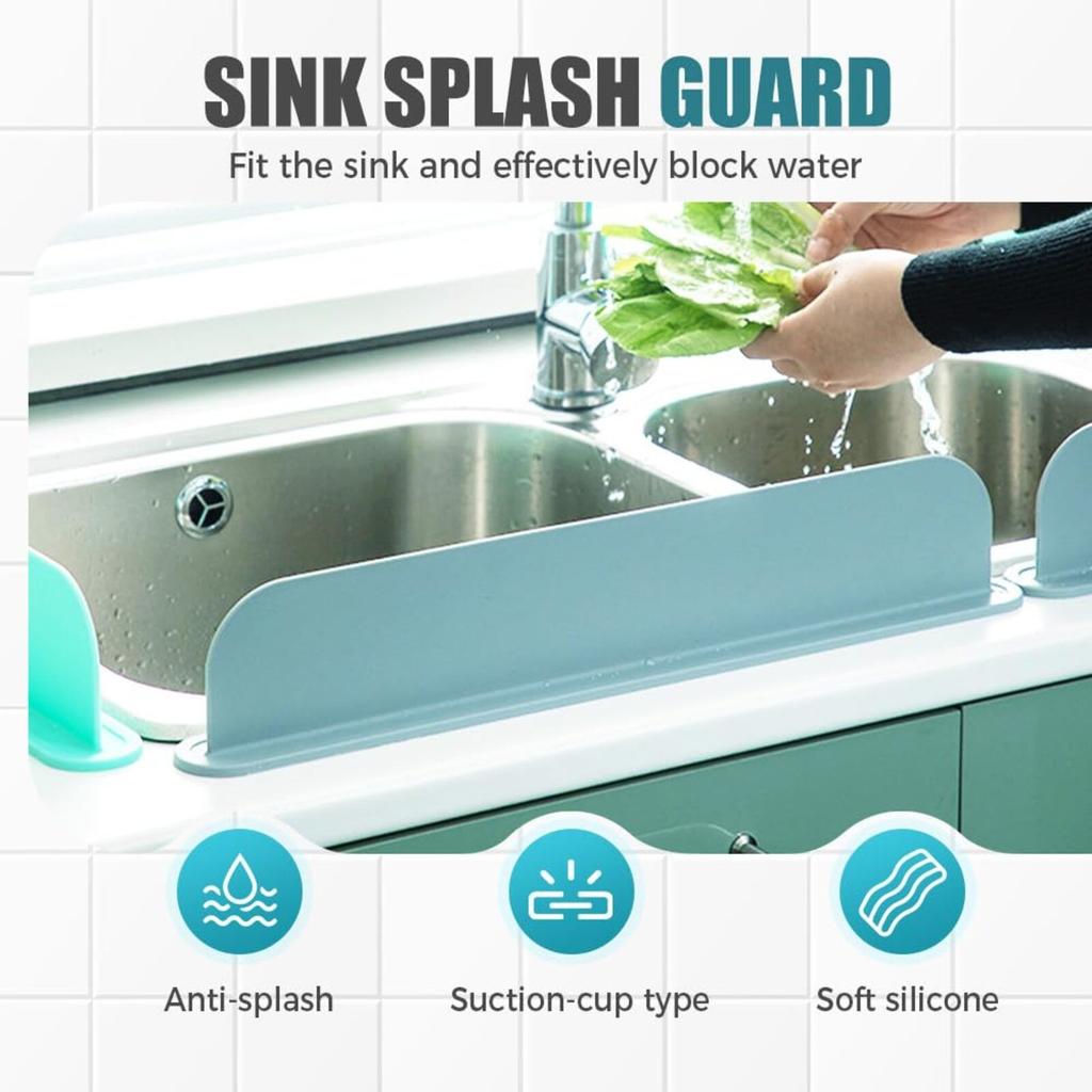 Silicone Sink Guard, Kitchen Silicone Sink Guard, Bathroom Countertop Portable Water Retaining Bar Reusable Waterproof Guard