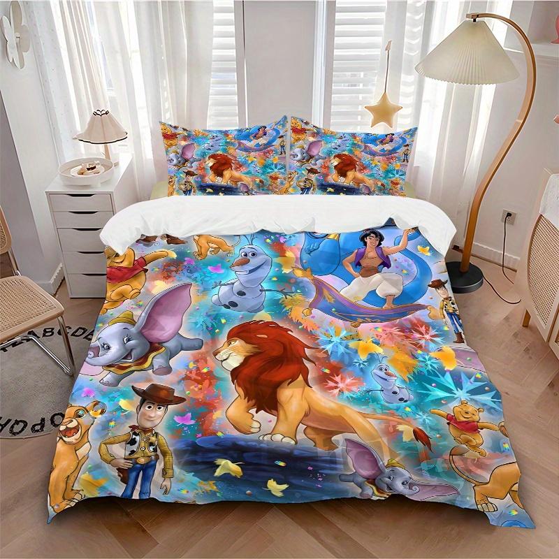 3pcs The Lion King & Friends Printed Bedding Set, Soft and Comfortable Quilt Cover for Bedroom B089