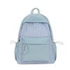 Schoolbag Gentle Cream Stripe Printed Small Backpack Japanese High School Students Literary and Simple Holiday Backpack