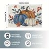Blue-White Pumpkin Placemats (4pcs) – Watercolor pumpkins & leaves, ideal for fall, Thanksgiving, or Christmas table decor.