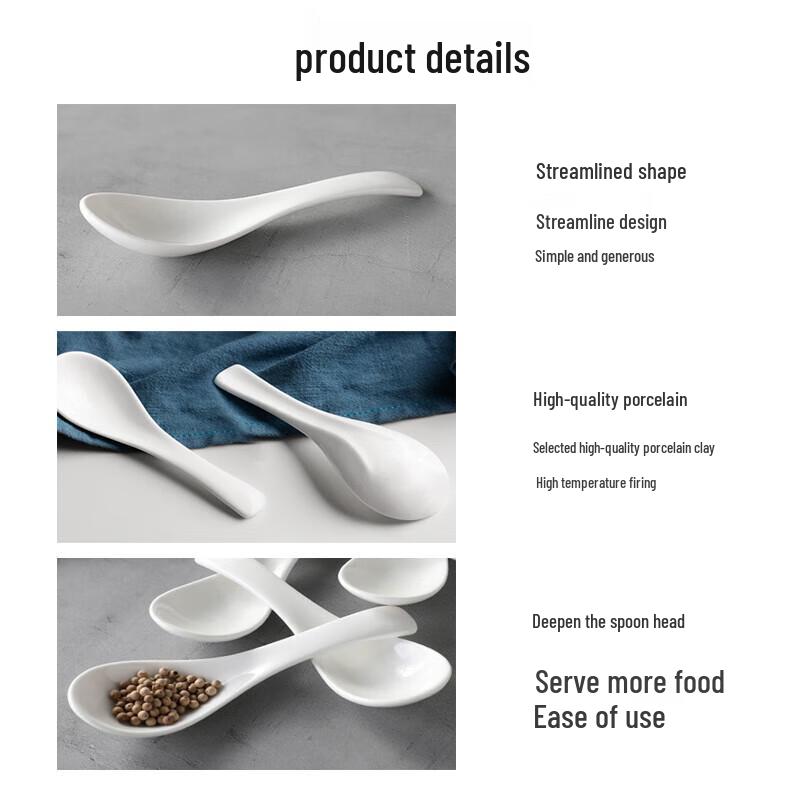 Yujia Simple Underglaze Ceramic Spoon Set