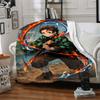 1pc Demon Slayer Soft & Warm Flannel Blanket, Multi-Purpose Throw Blanket for Couch, Sofa, Office, Bed, Camping, Travel 132