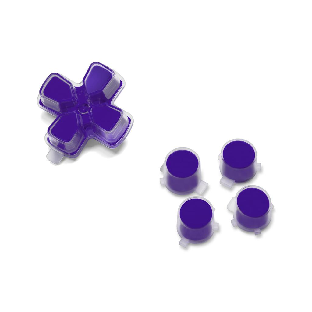 eXtremeRate Custom Replacement Dpad Action Purple for PS5 and Controllers Buttons, & Clear, BDM-010, BDM-020, BDM-030, BDM-040, BDM-050