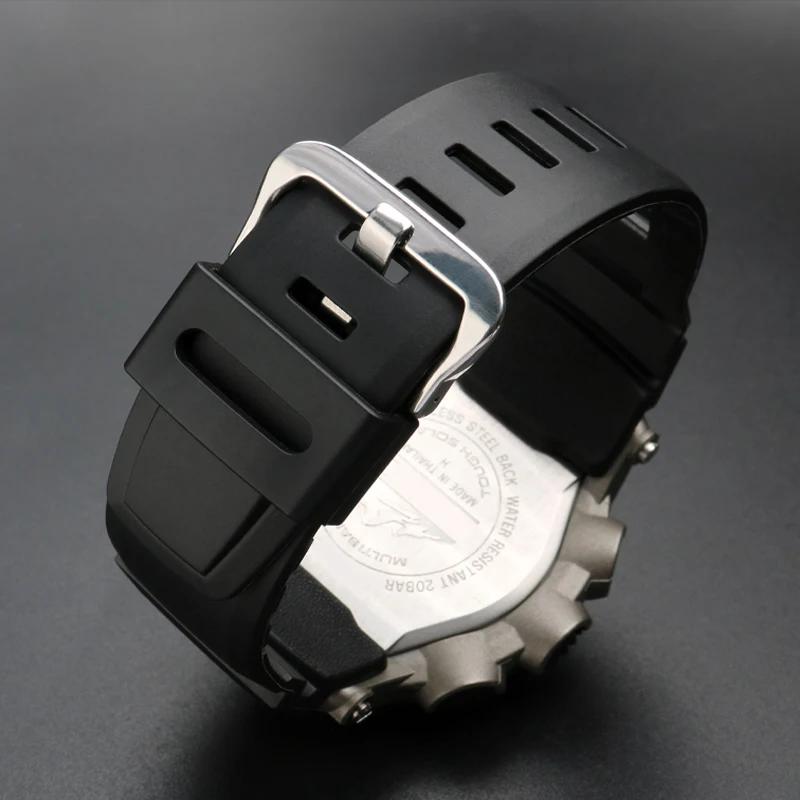 רצועת שעון ל-Casio PROTREK PRG-200/260/270/500/250G PRW-2500/5100//5000 PRW-2000 PRW-3500 רצועת גומי צמיד יד