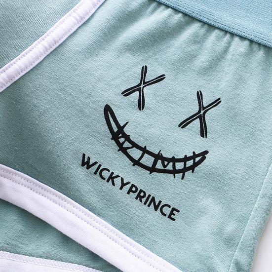 Muži Boxerské spodní prádlo Středně rostoucí elastický široký pás Šortky Kalhotky Kreslený potisk Slim Fit Spací prádlo