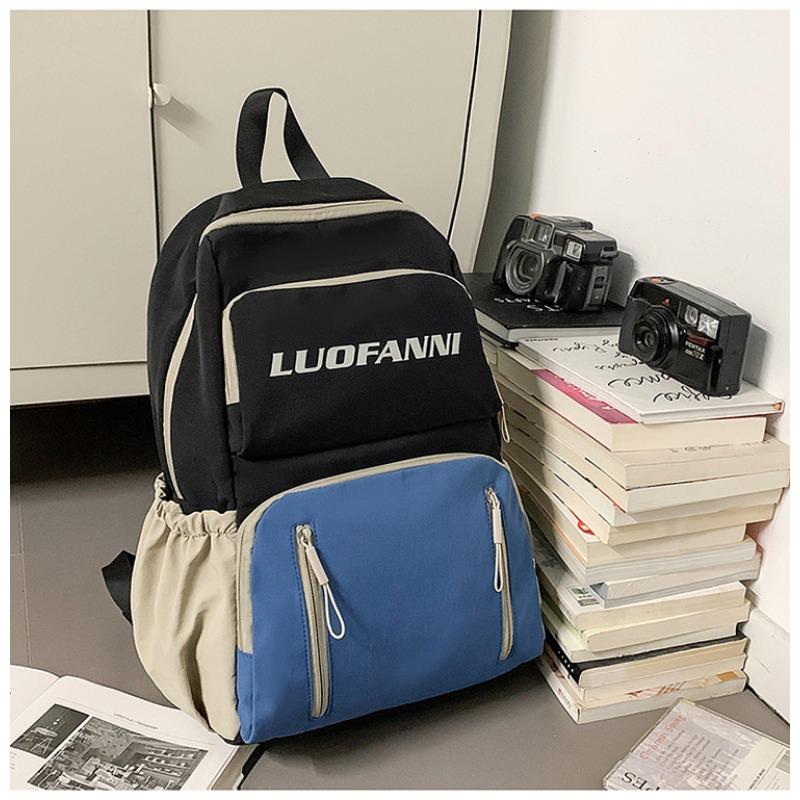 

Schoolbag Multi-frame Simple Backpack for Middle School Students Korean Ins College Students Couple Leisure Travel Backpack One Size чёрный