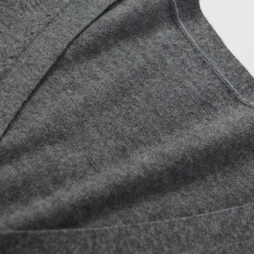 Men V-neck Sweater Cardigan Solid Color