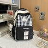 Schoolbag Japanese Ins Small Fresh Plaid Backpack, Junior High School Girl High School Student Schoolbag Cute Girl Travel Backpack