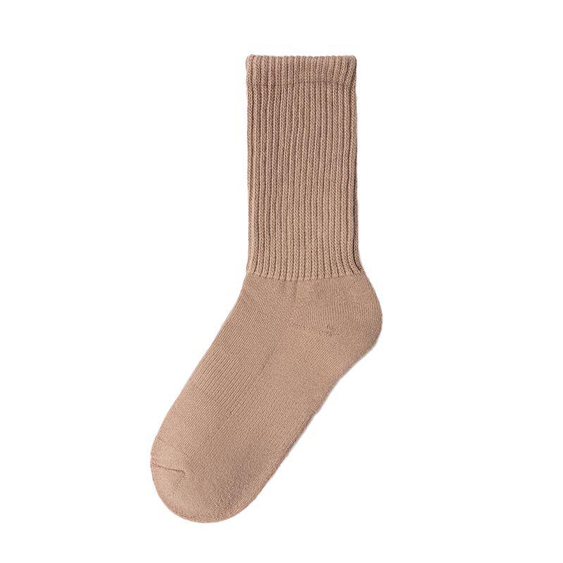 Men s Winter Thickened Terry Socks - Pure Cotton Mid-Calf One Size (38-45) Thick Terry