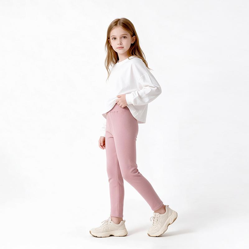 Girls' Korean Style Summer Leggings: Solid Color, Sports, Anti-Mosquito Pants for Older Kids.