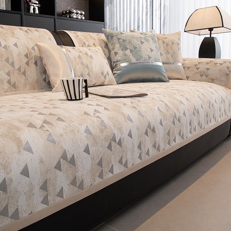 Light Luxury High-end Sofa Cover Fabric New Anti Slip Straight Row Sofa Cushion Suitable for All Seasons and Skin Friendly
