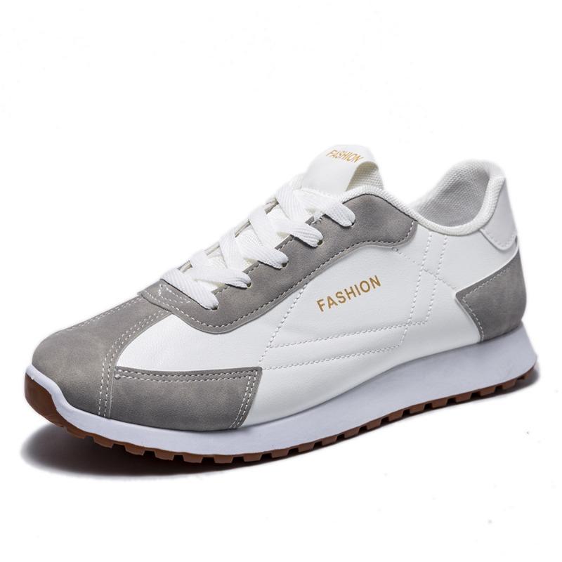 

New men s leather sneakers comfortable soft-soled shoes trendy fashion casual shoes versatile trendy shoes men s shoes 44 белый
