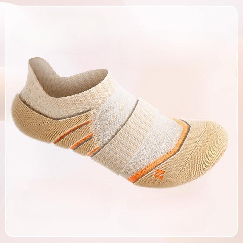 Sports Socks, Ladies, Short Socks, Sweat Absorbing and Breathable, Marathon Running, Badminton Socks, Towel Bottom, Short Tube