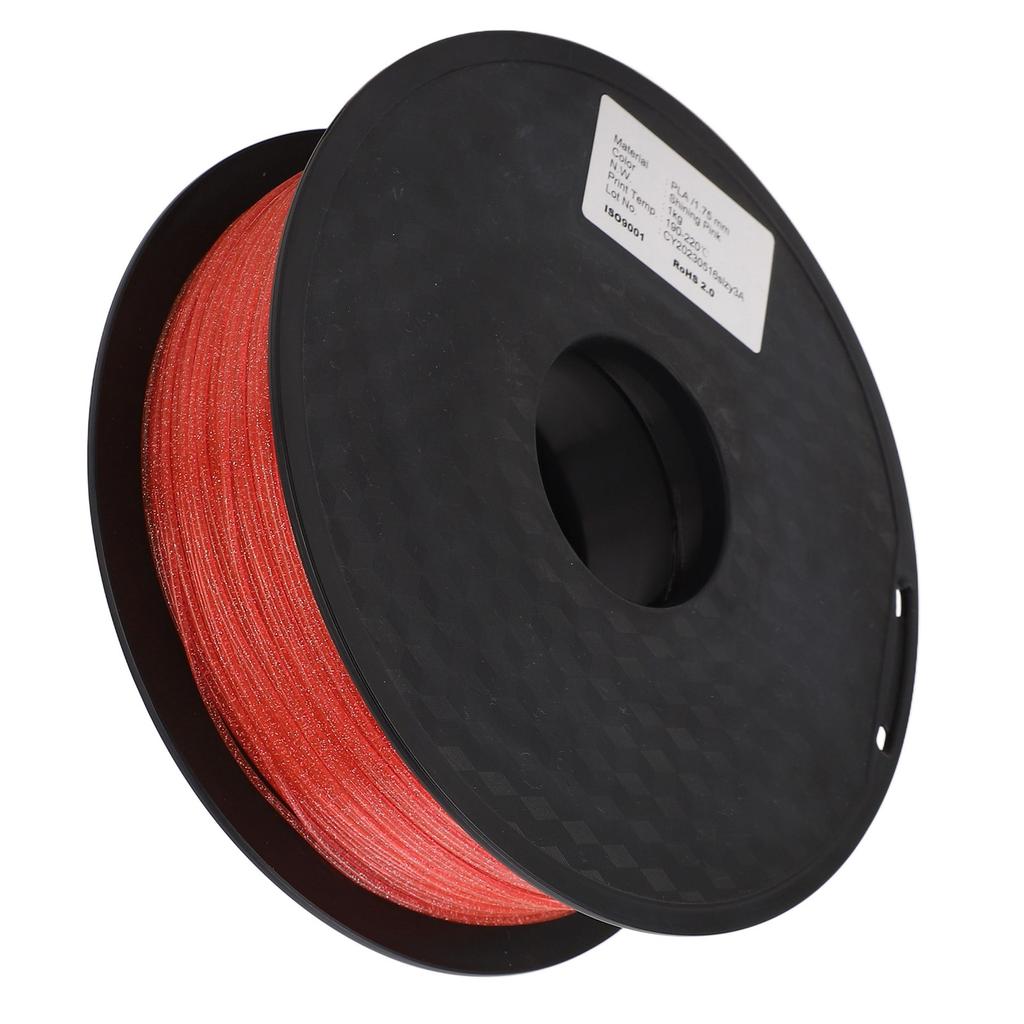 1.75mm 3D Printer Filament Glitter Pink PLA Silk Filament Printing Consumable 30‑70mm/s