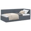 Corner Bed Frame with Headboard Dark Gray 90 Cm X 190 Cm Velvet
