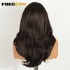 FREEDOM Synthetic Lace Front Wigs For Women 20 Inch Ombre Blonde Wavy Layered Wig 6X4 Pre Plucked Wear And Go Glueless Lace Wigs